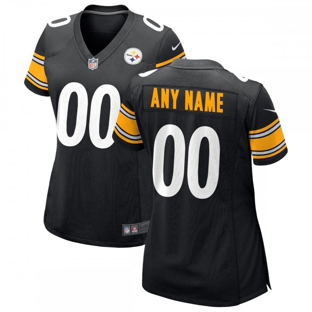 Pittsburgh Steelers Nike Women's Custom Game Jersey - Black-GridironStore